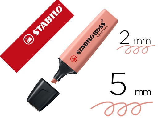 [169634] Rotulador stabilo boss pastel fluorescente 70 nature colors siena