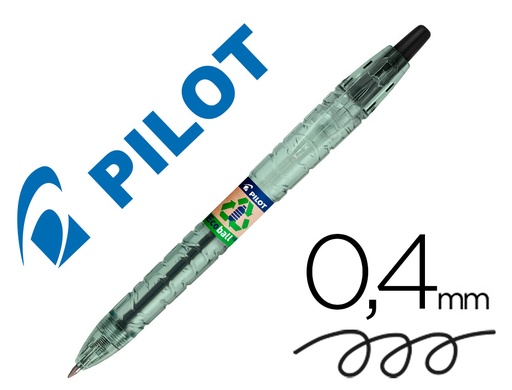[162886] Boligrafo pilot ecoball plastico reciclado tinta aceite punta de bola 1 mm color negro