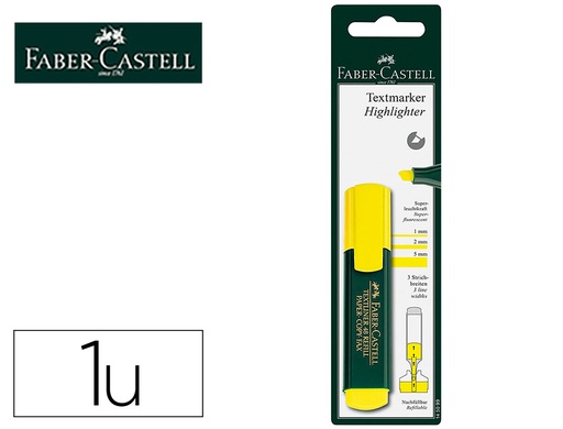 [161368] Rotulador faber castell fluorescente textliner 48-07 amarillo blister de 1 unidad