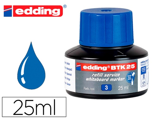 [160497] Tinta rotulador edding pizarra blanca btk-25 color azul bote 25 ml
