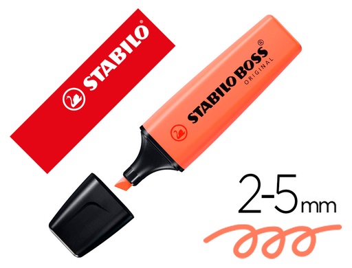 [156914] Rotulador stabilo boss fluorescente 70 pastel coral meloso