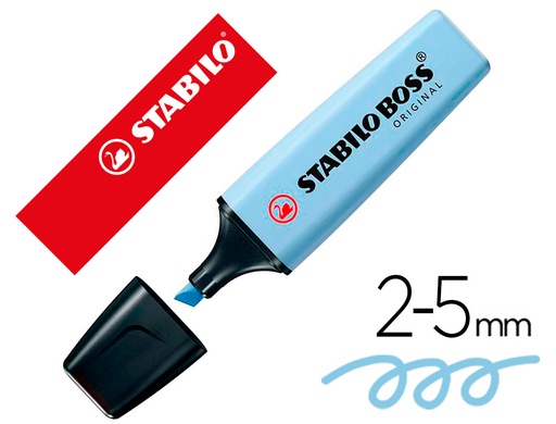 [156913] Rotulador stabilo boss fluorescente 70 pastel azul nublado