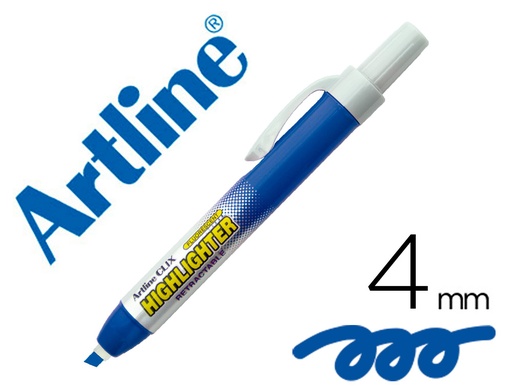 [156696] Rotulador artline clix fluorescente ek-63 azul punta biselada 4 mm