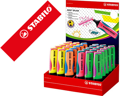 [156362] Rotulador stabilo boss splash 75 expositor sobremesa de 30 unidades colores surtidos