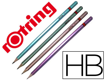 [156332] Lapices de grafito rotring metallic hb cuerpo colores surtidos