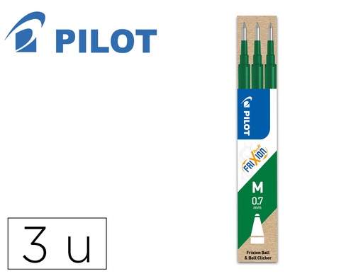 [155928] Recambio boligrafo pilot frixion ball verde caja de 3 unidades