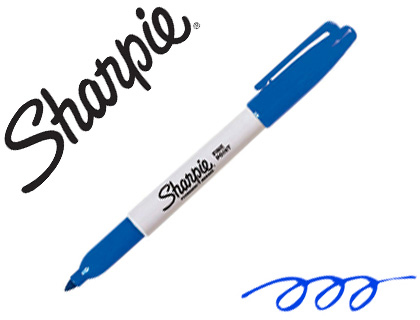 [155877] Rotulador sharpie permanente punta fina azul