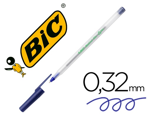 [155820] Boligrafo bic ecolutions round stic azul