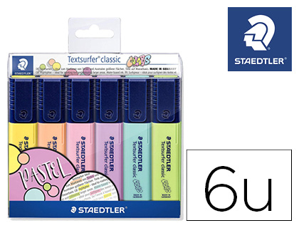 [154739] Rotulador textsurfer classic 364 pastel & vintage bolsa de 6 unidades colores surtidos