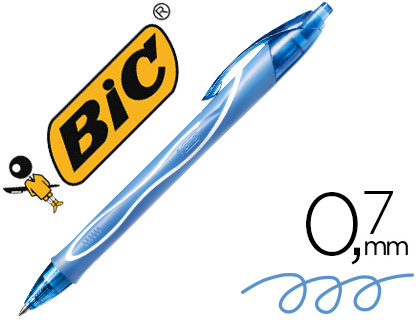 [153775] Boligrafo bic gelocity quick dry retractil tinta gel turquesa punta de 0,7 mm