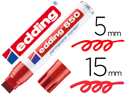 [153697] Rotulador edding marcador permanente 850 rojo punta biselada 5-15 mm recargable