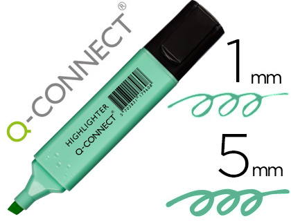[152528] Rotulador q-connect fluorescente pastel azul punta biselada
