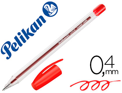 [152145] Boligrafo pelikan stick super soft rojo
