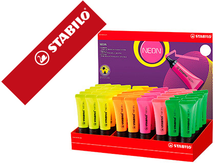 [152085] Rotulador stabilo fluorescente 72 neon expositor de 45 unidades colores surtidos