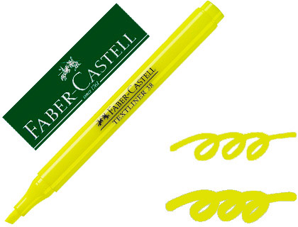 [151872] Rotulador faber fluorescente textliner 38 amarillo