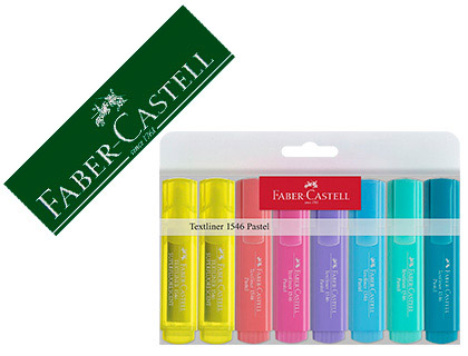 [151869] Rotulador faber fluorescente 1546 color pastel estuche 8 unidades surtidas