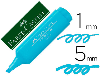 [151863] Rotulador faber fluorescente 1546 color pastel azul