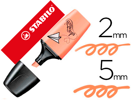 [150766] Rotulador stabilo boss mini pastel love melocoton sedoso