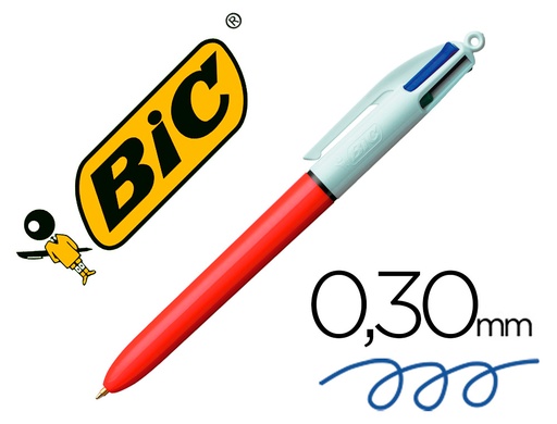 [150474] Boligrafo bic cuatro colores punta fina 0,8 mm