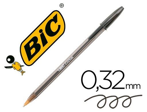 [92384] Boligrafo bic cristal original tinta negra unidad