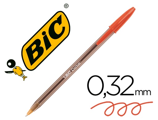 [92383] Boligrafo bic cristal original tinta roja unidad