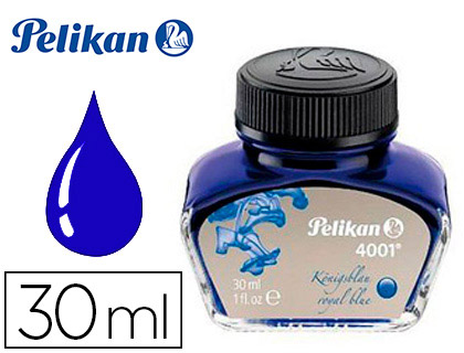 [90435] Tinta estilografica pelikan 4001 azul real bote 30 ml