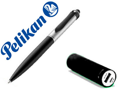 [90338] Boligrafo pelikan stola ii touchpen tubo + powerbank negro