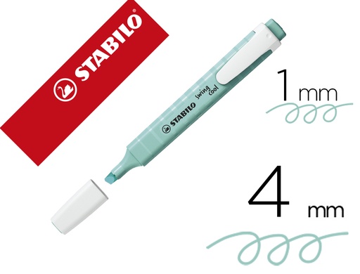 [89414] Rotulador stabilo fluorescente swing cool pastel turquesa