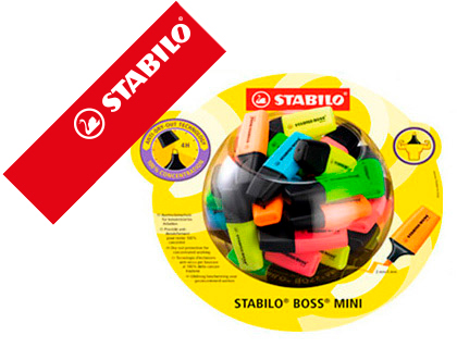 [78048] Rotulador stabilo boss mini fluorescente expositor bombonera de 50 unidades colores surtidos