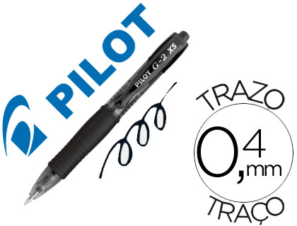 [77897] Boligrafo pilot g-2 pixie negro tinta gel retractil sujecion de caucho