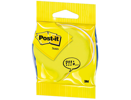 [32403] Blister papeleria 3m 2007sp cubo de notas post-it troquelado bocadillo 3 colores neon