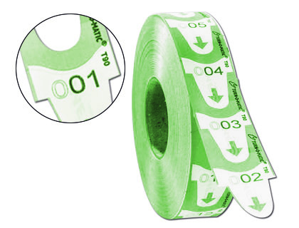 [77951] Tickets turnomatic 31x67 mm color verde rollo 4000 tickets
