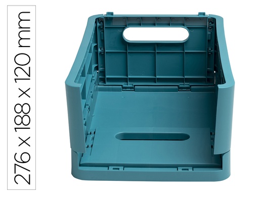 [171677] Caja plegable exacompta midi skandi polipropileno reciclado color azul pacifico 276x188x120 mm