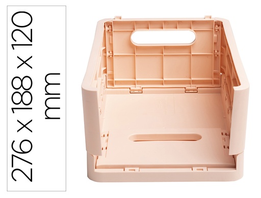 [171676] Caja plegable exacompta midi skandi polipropileno reciclado color nude 276x188x120 mm