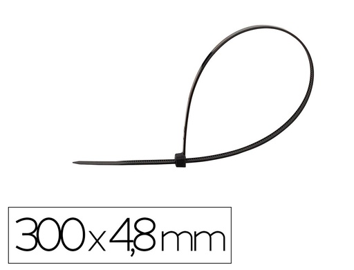 [170696] Brida q-connect color negro 300x4,8 mm bolsa de 100 unidades