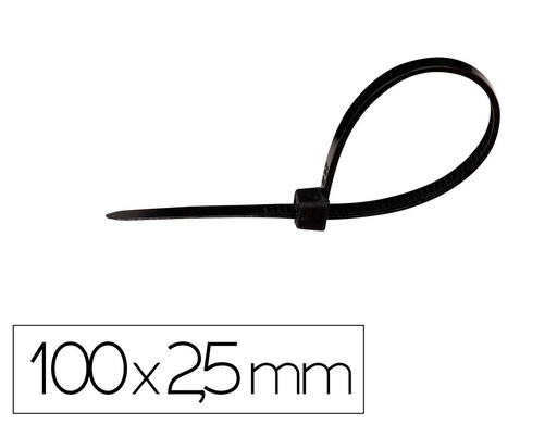 [170693] Brida q-connect color negro 100x2,5 mm bolsa de 100 unidades
