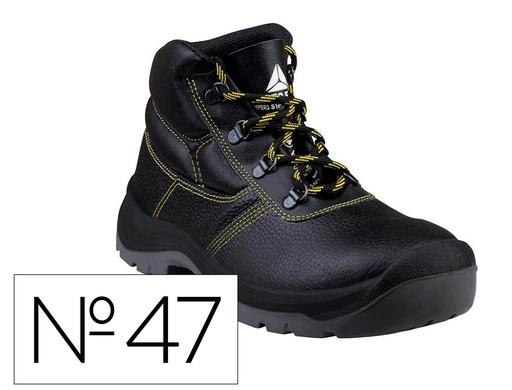 [166769] Botas deltaplus de seguridad piel crupon pigmentada suela pu bi-densidad color negro talla 47