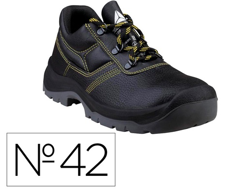 [166752] Zapatos de seguridad deltaplus piel crupon pigmentada suela pu bi densidad color negro talla 42