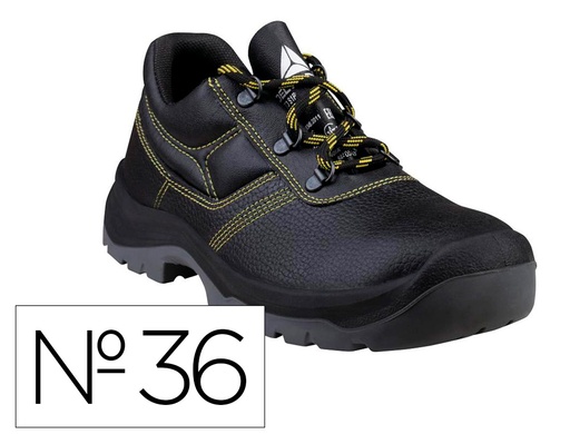 [166746] Zapatos de seguridad deltaplus piel crupon pigmentada suela pu bi densidad color negro talla 36