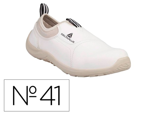 [166738] Zapatos de seguridad deltaplus microfibra pu suela pu mono-densidad color blanco talla 41