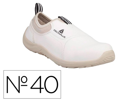 [166737] Zapatos de seguridad deltaplus microfibra pu suela pu mono-densidad color blanco talla 40
