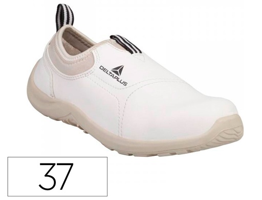 [166734] Zapatos de seguridad deltaplus microfibra pu suela pu mono-densidad color blanco talla 37