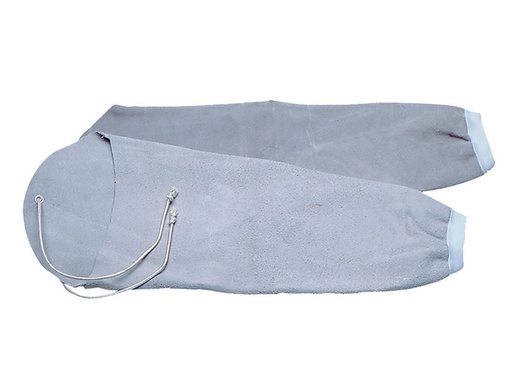 [160757] Manguito para soldador faru cuero al cromo puño elastico y cordon sujecion superior