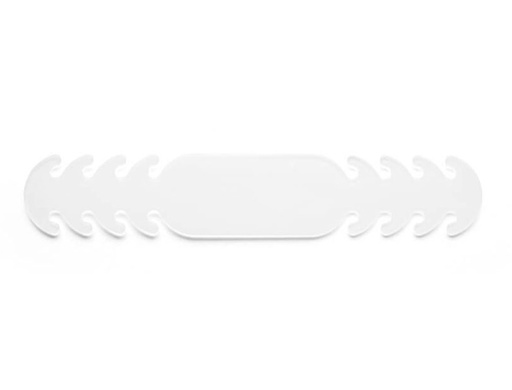[159773] Ajustador salvaorejas mascarilla silicona flexible 3 posiciones ajuste color blanco 19,4x1,8 cm