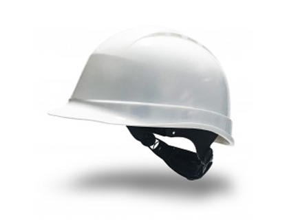 [155712] Casco faru de proteccion polietileno con ruleta y atalaje 6 puntos ventilado color blanco