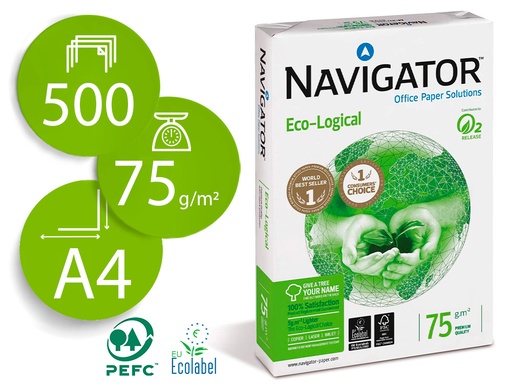 [93975] Papel fotocopiadora navigator eco logical din a4 75 gramos paquete de 500 hojas
