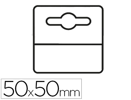 [76160] Etiqueta colgador adhesiva 3l office en pvc 50x50 mm pack de 1000 unidades
