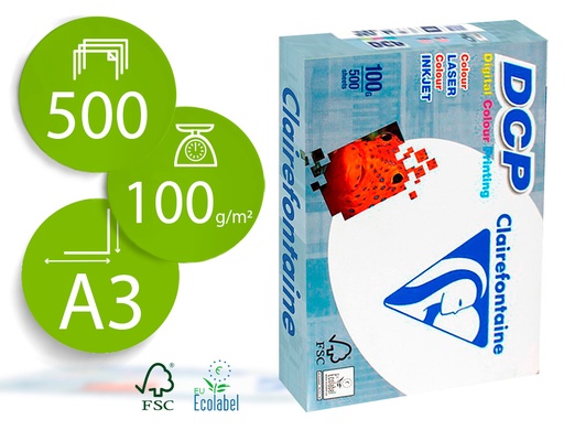 [72398] Papel fotocopiadora clairefontaine din a3 100 gramos paquete de 500 hojas