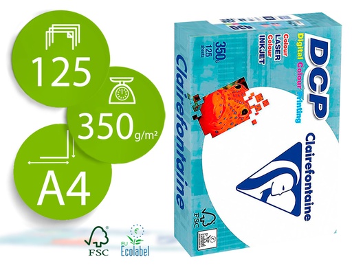 [72172] Papel fotocopiadora clairefontaine din a4 350 gramos paquete de 125 hojas