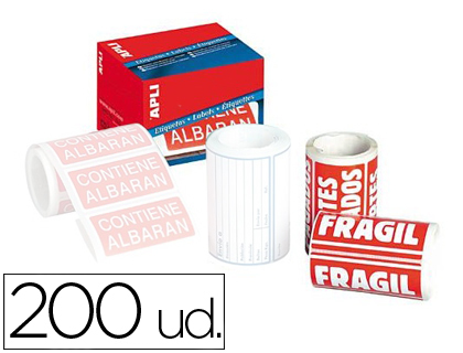 [71938] Etiquetas apli fragil 50x100 mm rollo con 200 unidades